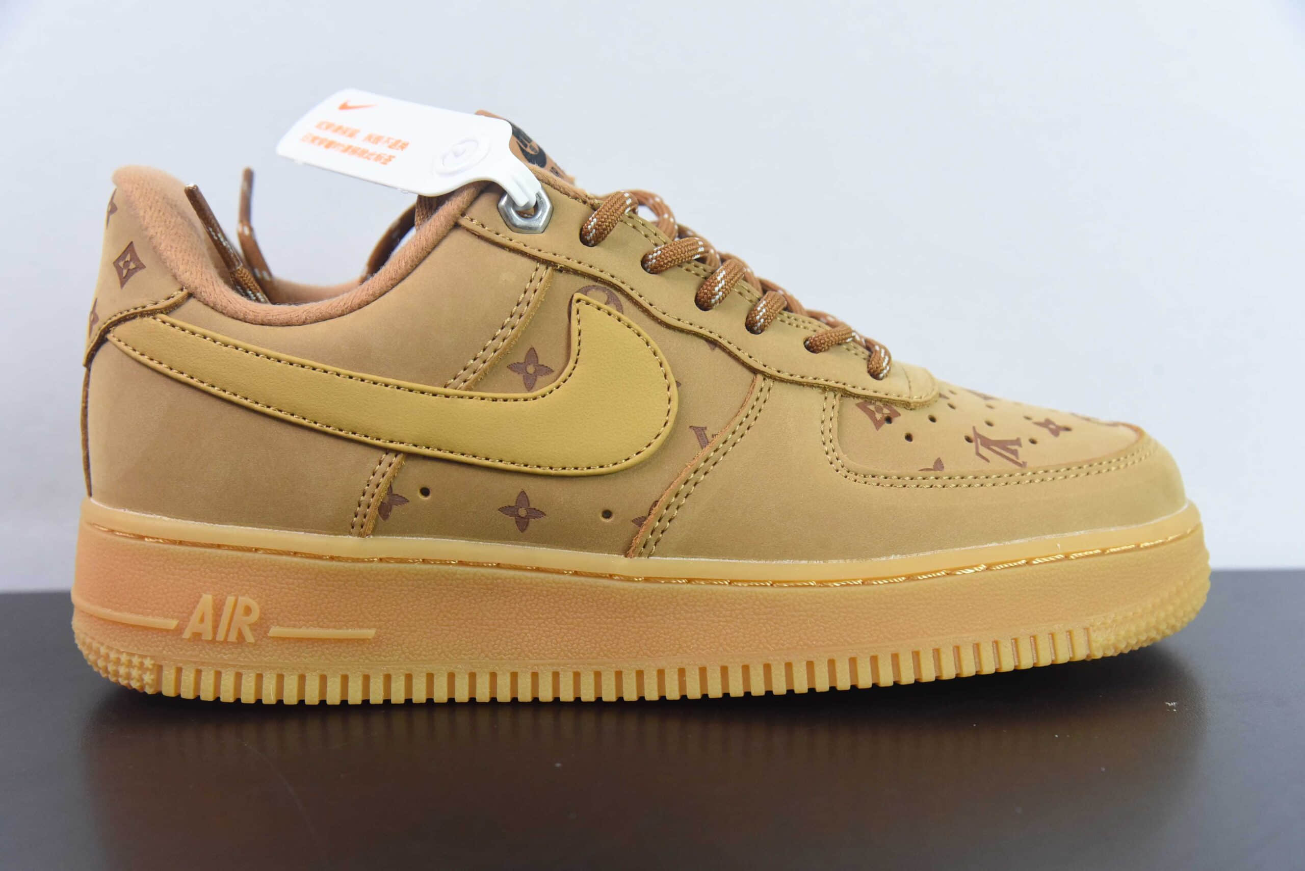 耐克Nike Air Force 1‘07 Low AF1 小麦色LV联名定制空军一号低帮板鞋纯原版本 货号：CJ9179-200