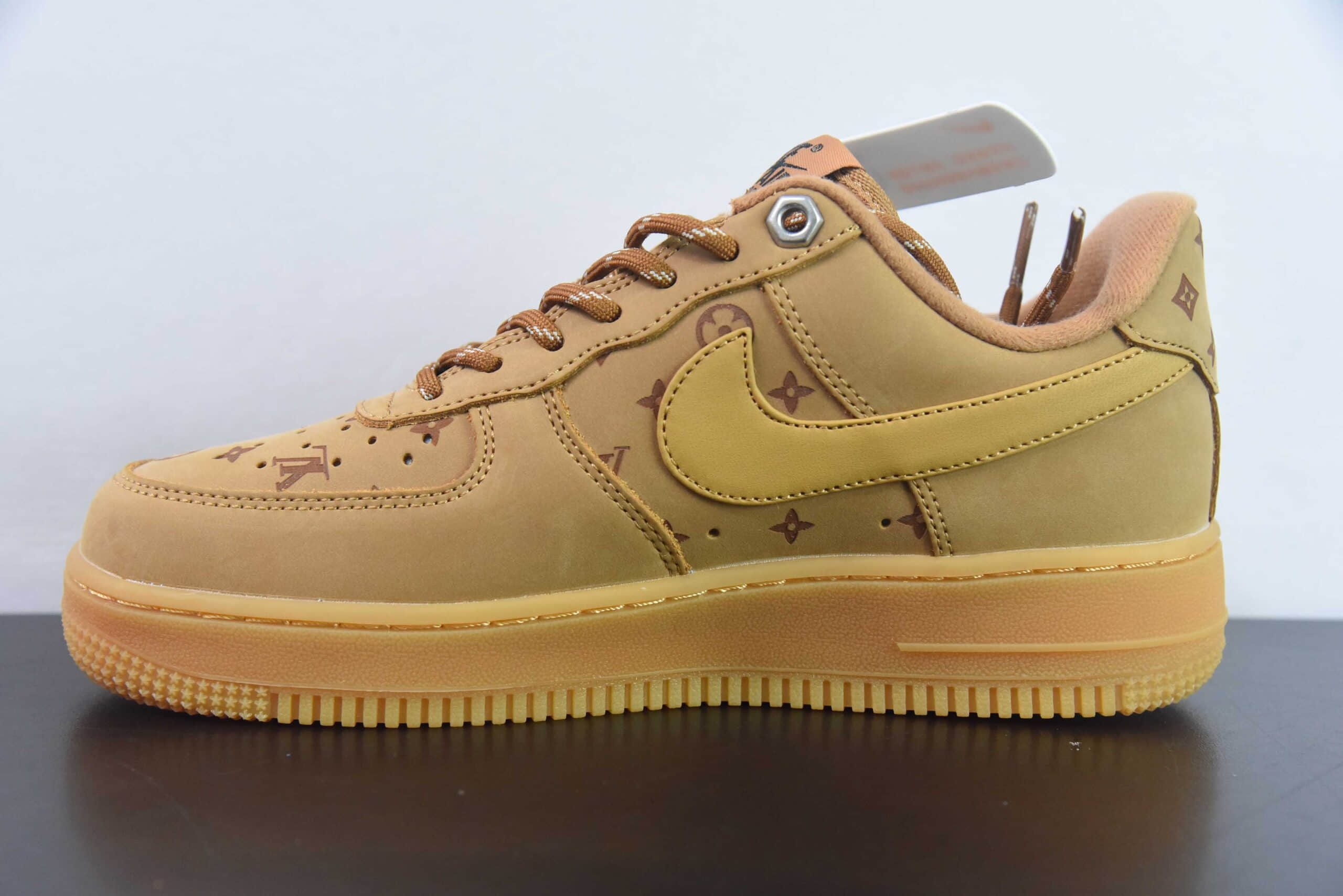 耐克Nike Air Force 1‘07 Low AF1 小麦色LV联名定制空军一号低帮板鞋纯原版本 货号：CJ9179-200