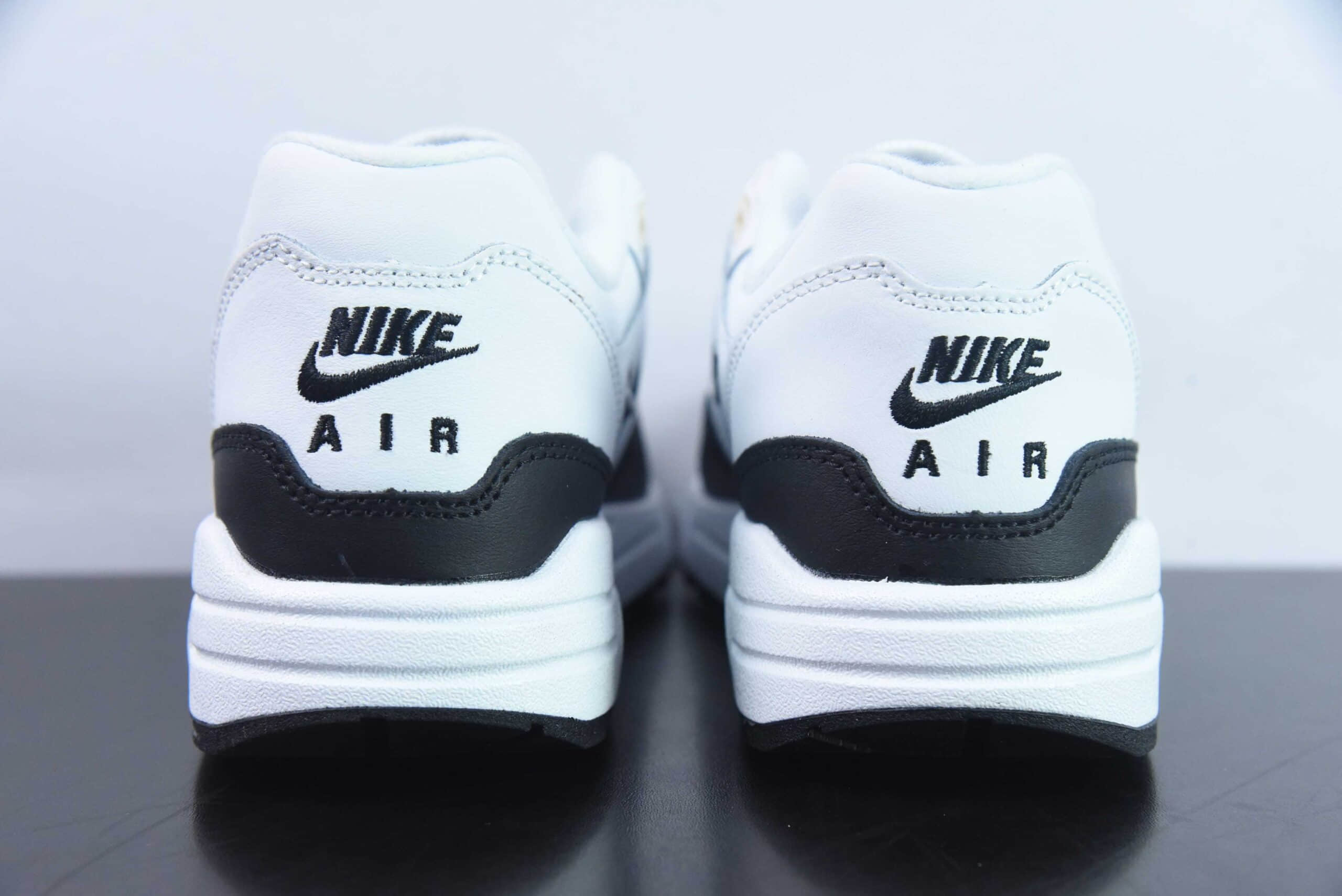 耐克Nike Air Max 1 PremiumJewelWhiteBlack皮革黑白小钩初代系列低帮复古气垫百搭休闲运动慢跑鞋纯原版本 货号：918354-100 