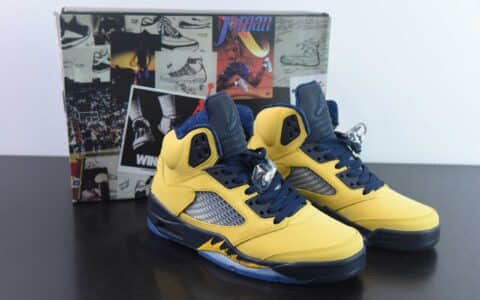 乔丹Air Jordan 5 Retro AJ5 复刻密歇根高帮复古文化篮球鞋纯原版本 货号：CQ9541-704