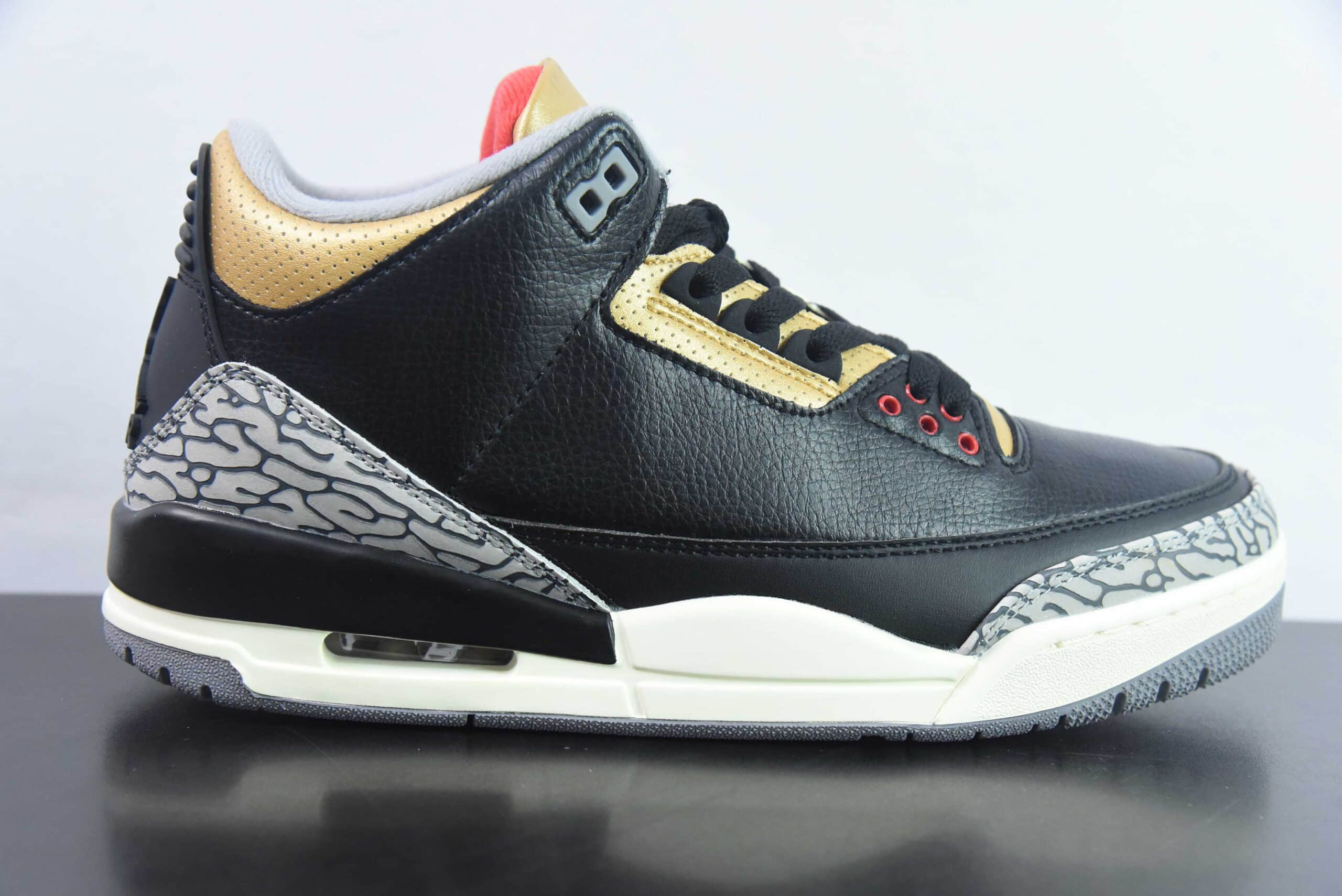 乔丹Air Jordan 3 Retro Black Gold AJ3 黑金小黑水泥男子文化篮球鞋纯原版本 货号：CK9246-067