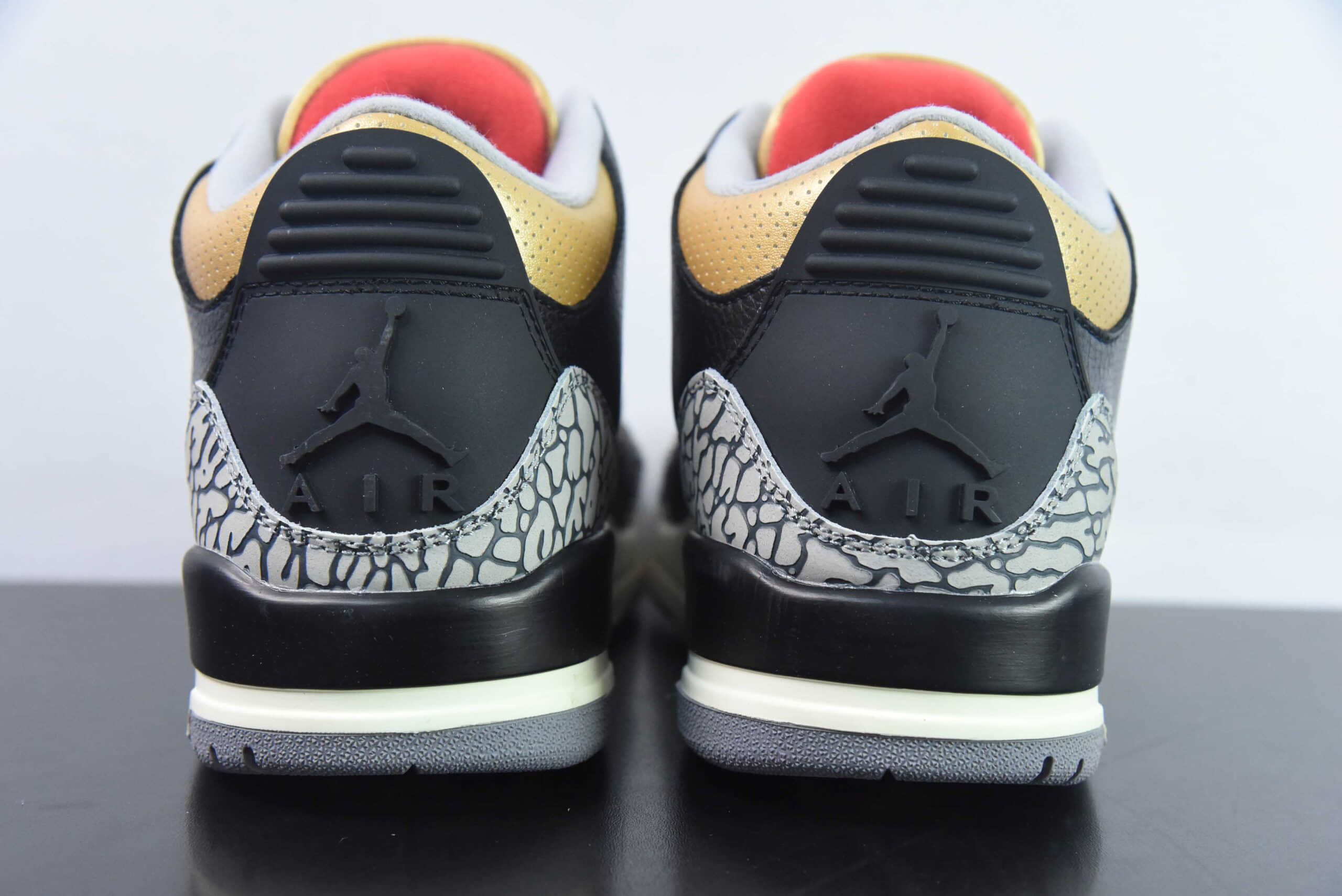 乔丹Air Jordan 3 Retro Black Gold AJ3 黑金小黑水泥男子文化篮球鞋纯原版本 货号：CK9246-067