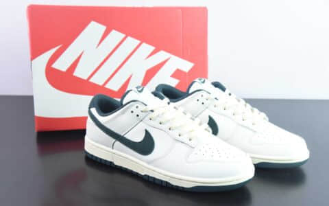 耐克Nike Dunk SB Low Athletic Department 做旧白绿SB低帮休闲滑板鞋纯原版本 货号：FQ8080-133