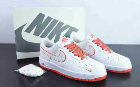 耐克Nike Air Force 1'07 Low米白红双勾空军一号低帮休闲板鞋纯原版本 货号：YZ8115-002