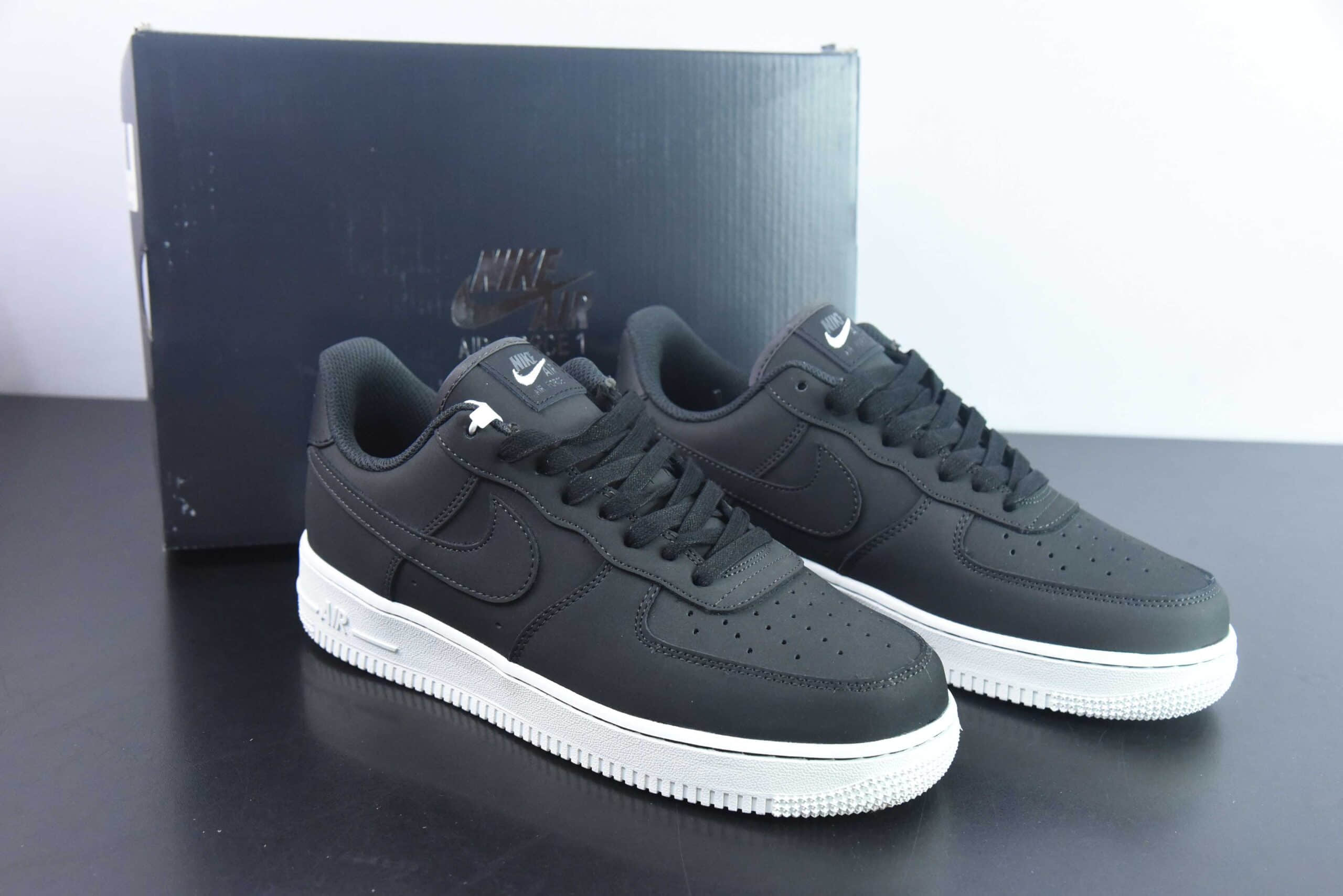 耐克Nike Air Force 1 Low 黑麂皮空军一号低帮运动休闲板鞋纯原版本 货号：DQ8571-001   