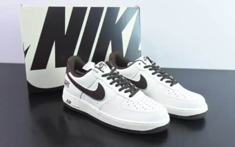 耐克Nike Air Force 1'07 Low 米酒红鳄鱼皮纽约限定空军一号低帮休闲板鞋纯原版本 货号：CM9612-023