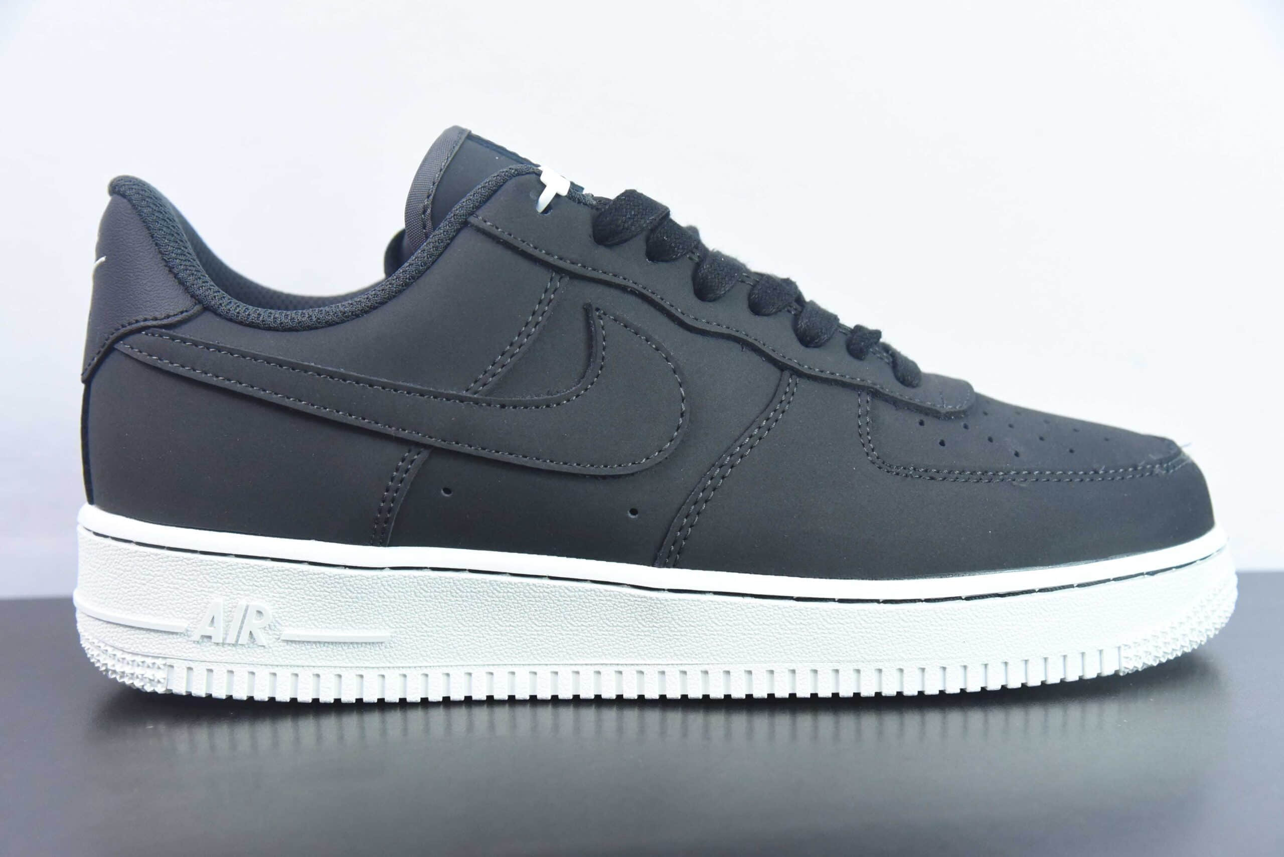 耐克Nike Air Force 1 Low 黑麂皮空军一号低帮运动休闲板鞋纯原版本 货号：DQ8571-001   