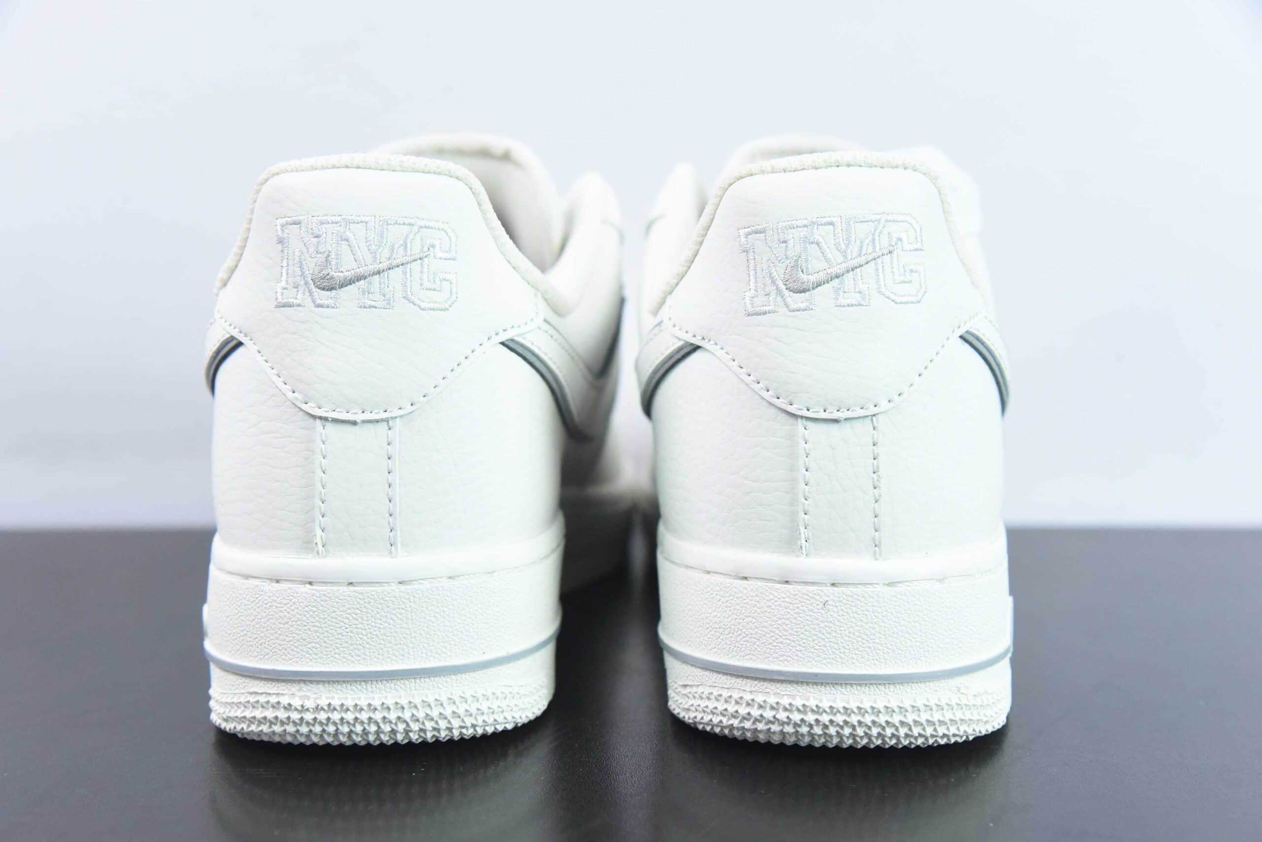 耐克Nike Kith x Nk Air Force 1'07 Low 米白银纽约空军一号低帮休闲板鞋纯原版本 货号：NY2022-017