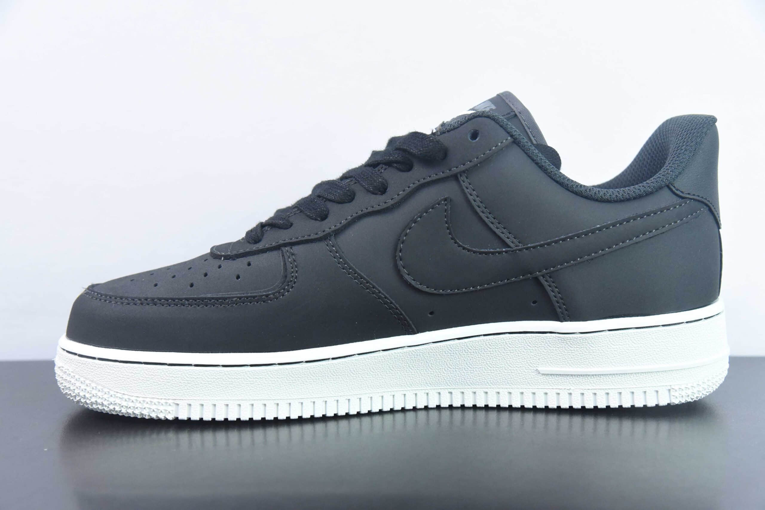 耐克Nike Air Force 1 Low 黑麂皮空军一号低帮运动休闲板鞋纯原版本 货号：DQ8571-001   