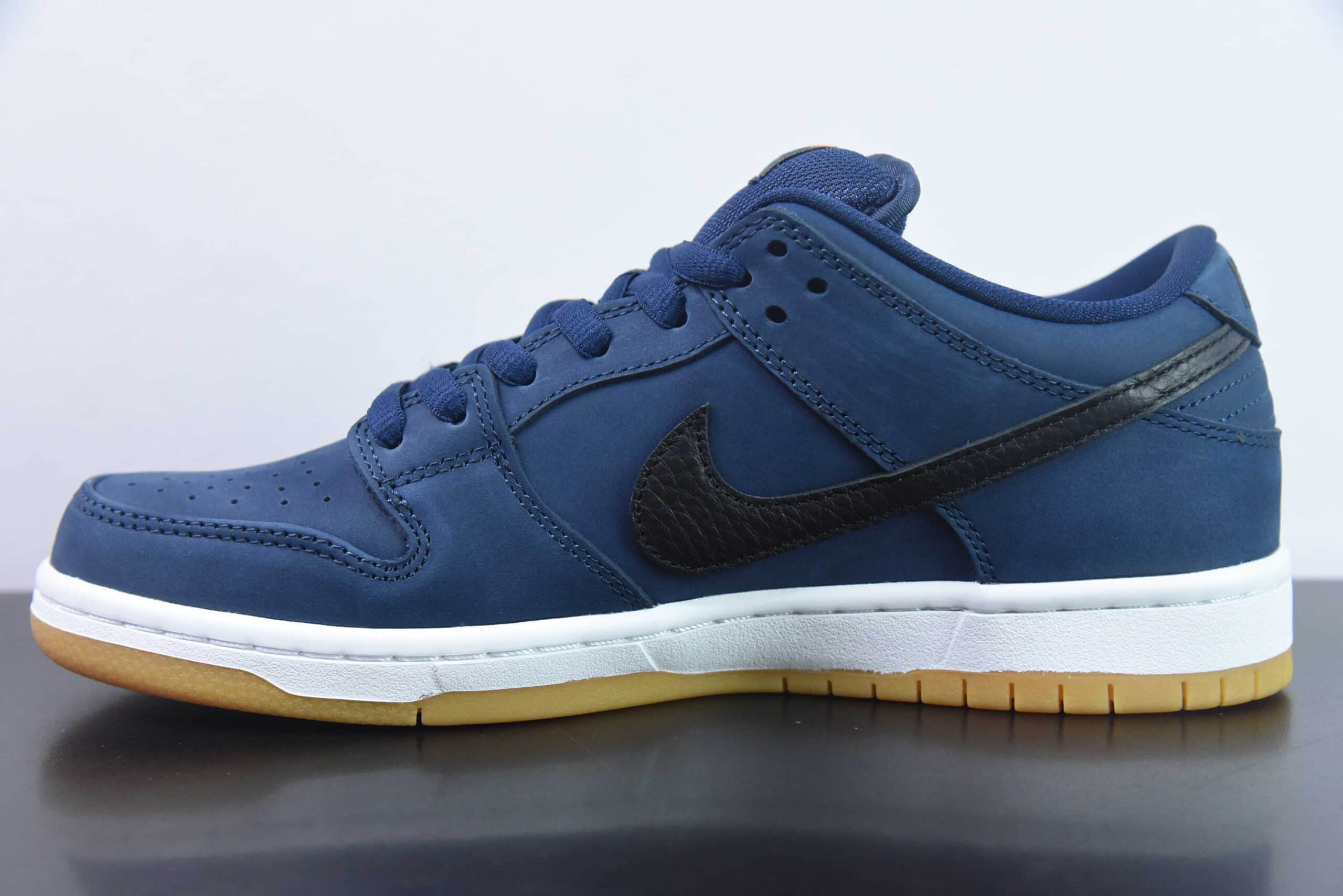 耐克Nike SB Dunk Low Pro ZoomNavy Black Gum海军蓝黑生胶底扣篮系列低帮休闲运动滑板板鞋纯原版本 货号：CW7463-401