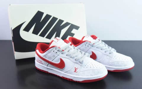 耐克Nike SB Dunk Low LV联名-红暗夜精灵高端定制低帮休闲板鞋纯原版本 货号：DD1391-124