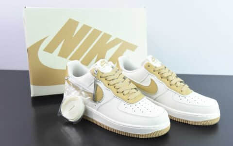 耐克Nike Air Force 1‘07 Low ”40TH“ 米金空军一号低帮休闲板鞋纯原版本 货号：JF1983-559