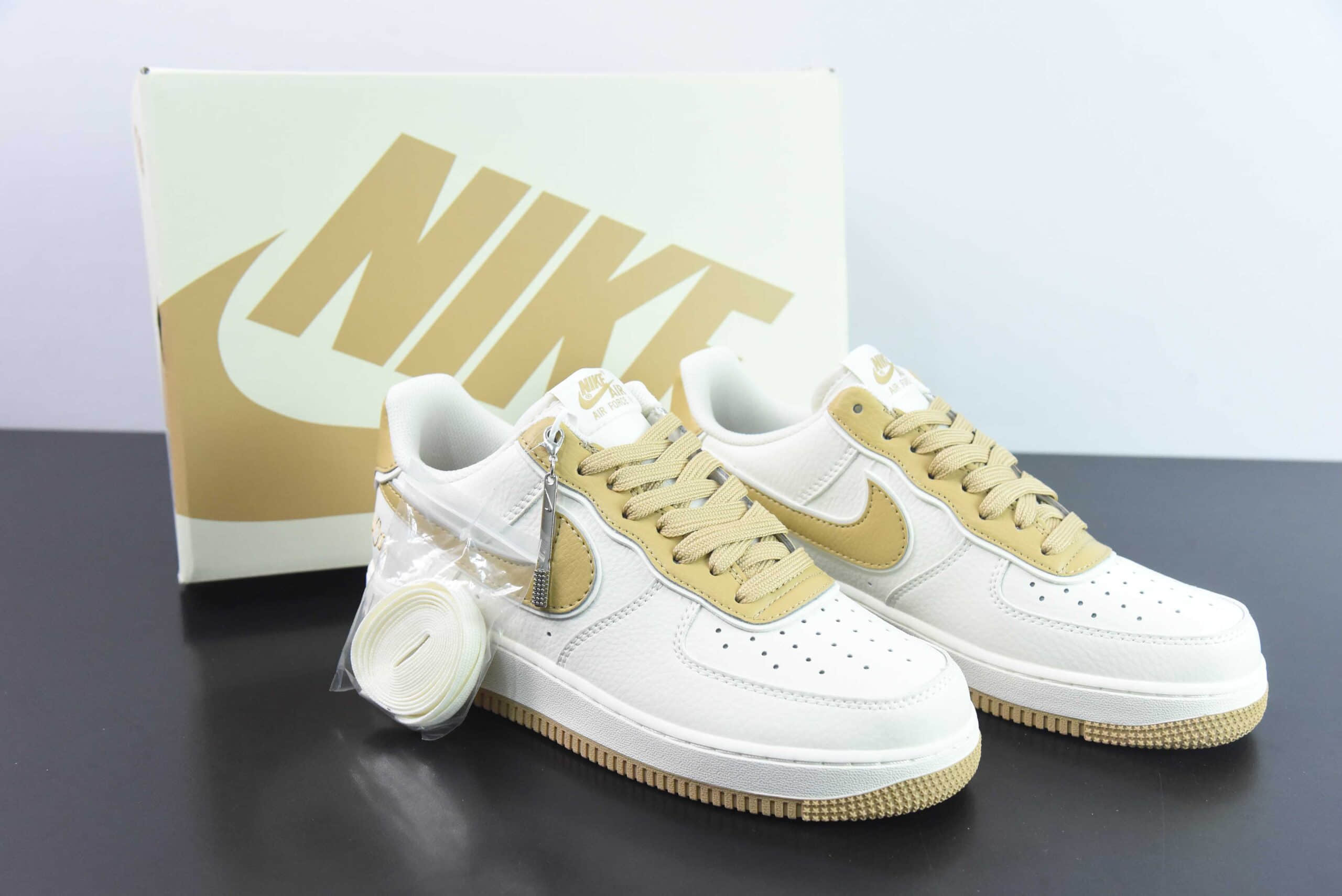 耐克Nike Air Force 1‘07 Low ”40TH“ 米金空军一号低帮休闲板鞋纯原版本 货号：JF1983-559