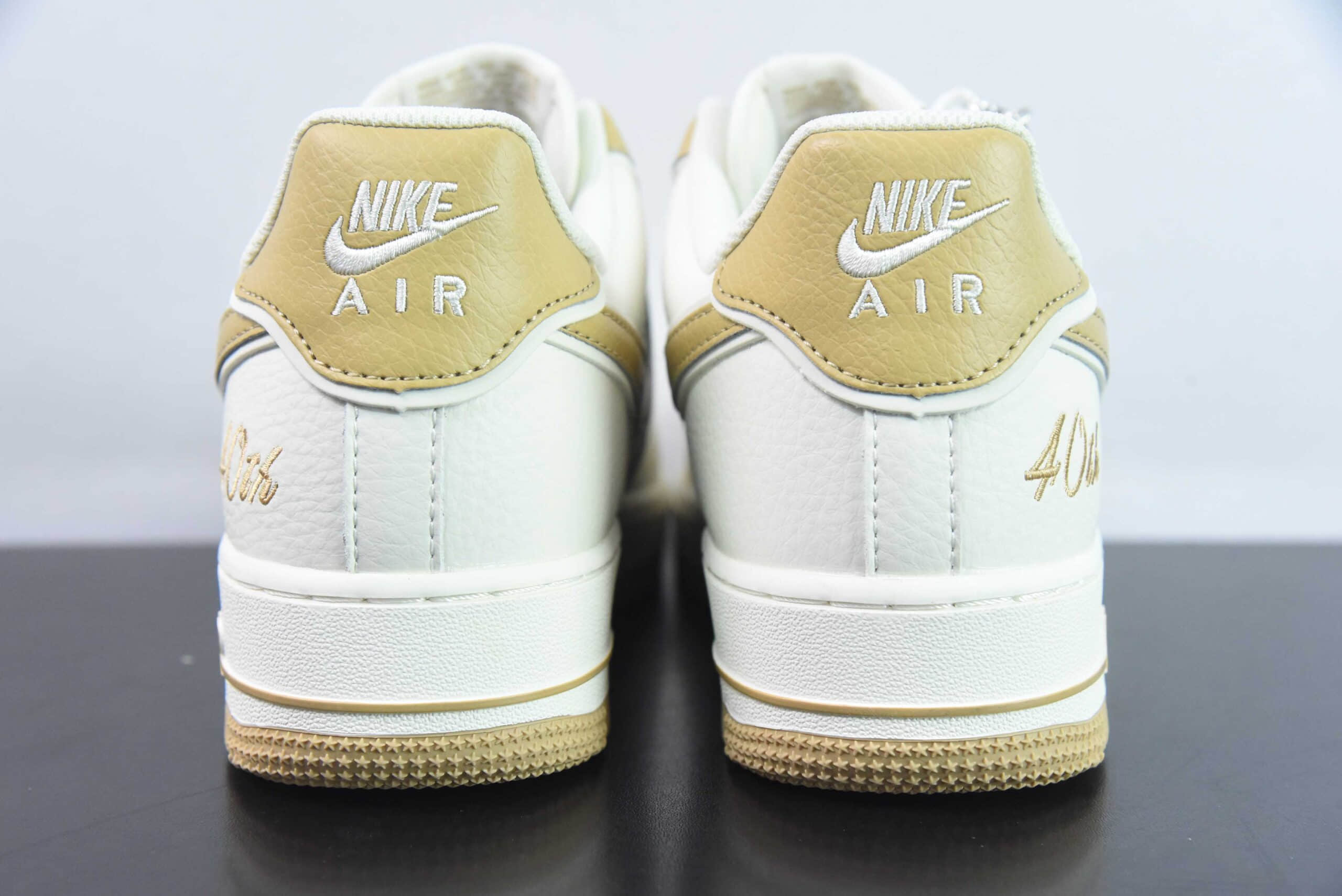 耐克Nike Air Force 1‘07 Low ”40TH“ 米金空军一号低帮休闲板鞋纯原版本 货号：JF1983-559