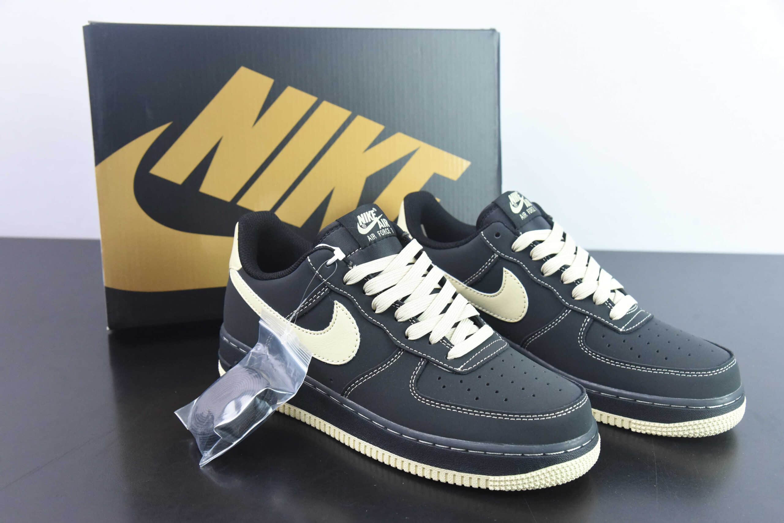 耐克NIke Air Force 1 '07 黑金空军一号低帮休闲板鞋纯原版本 货号：DH5696-227