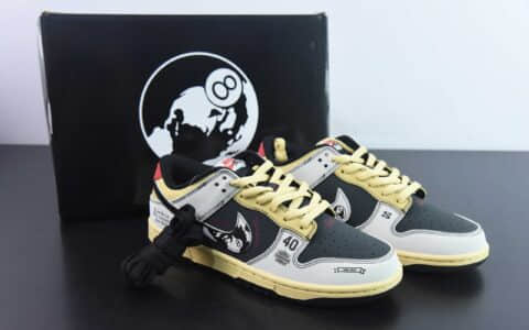 耐克Nike SB Dunk Low Stussy 斯图西联名黑黄红SB低帮休闲板鞋纯原版本 货号：ST6636-002