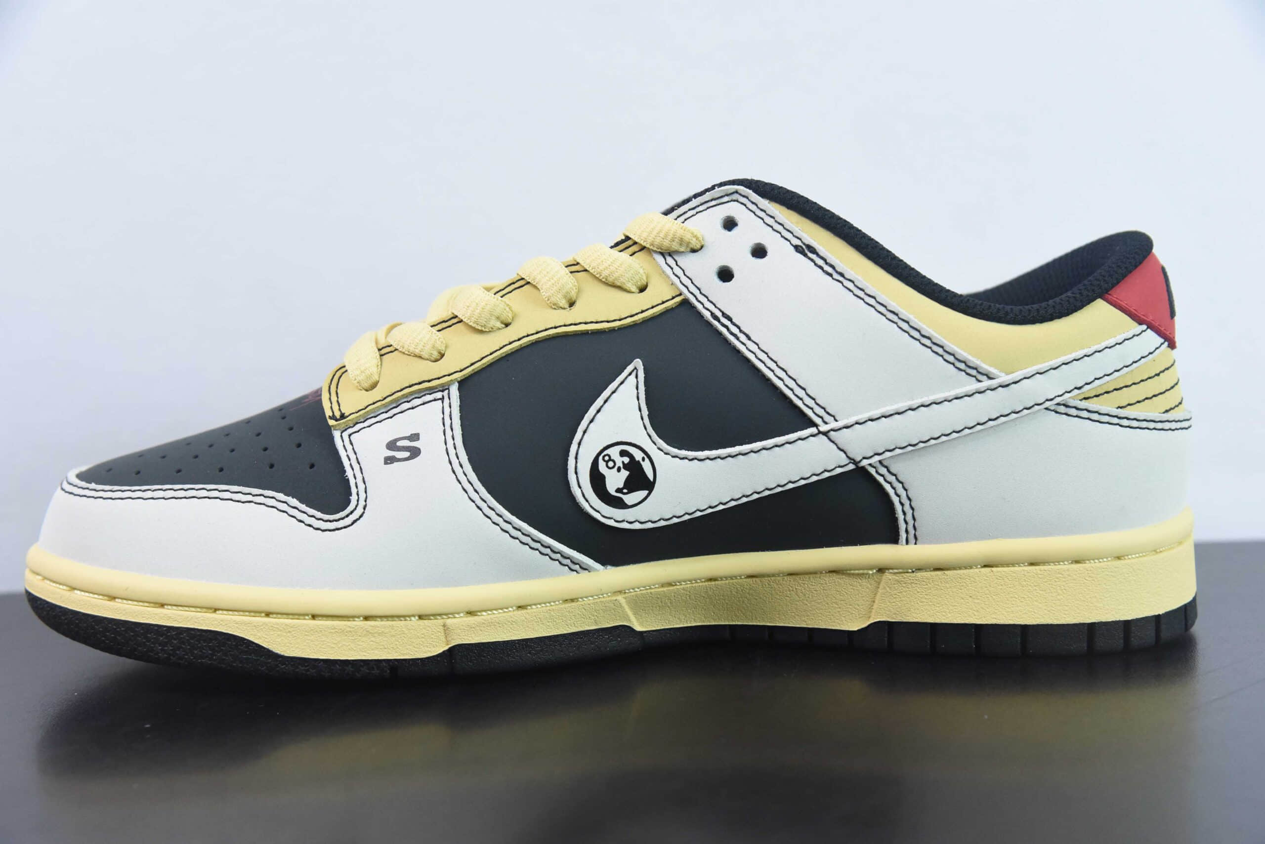 耐克Nike SB Dunk Low Stussy 斯图西联名黑黄红SB低帮休闲板鞋纯原版本 货号：ST6636-002