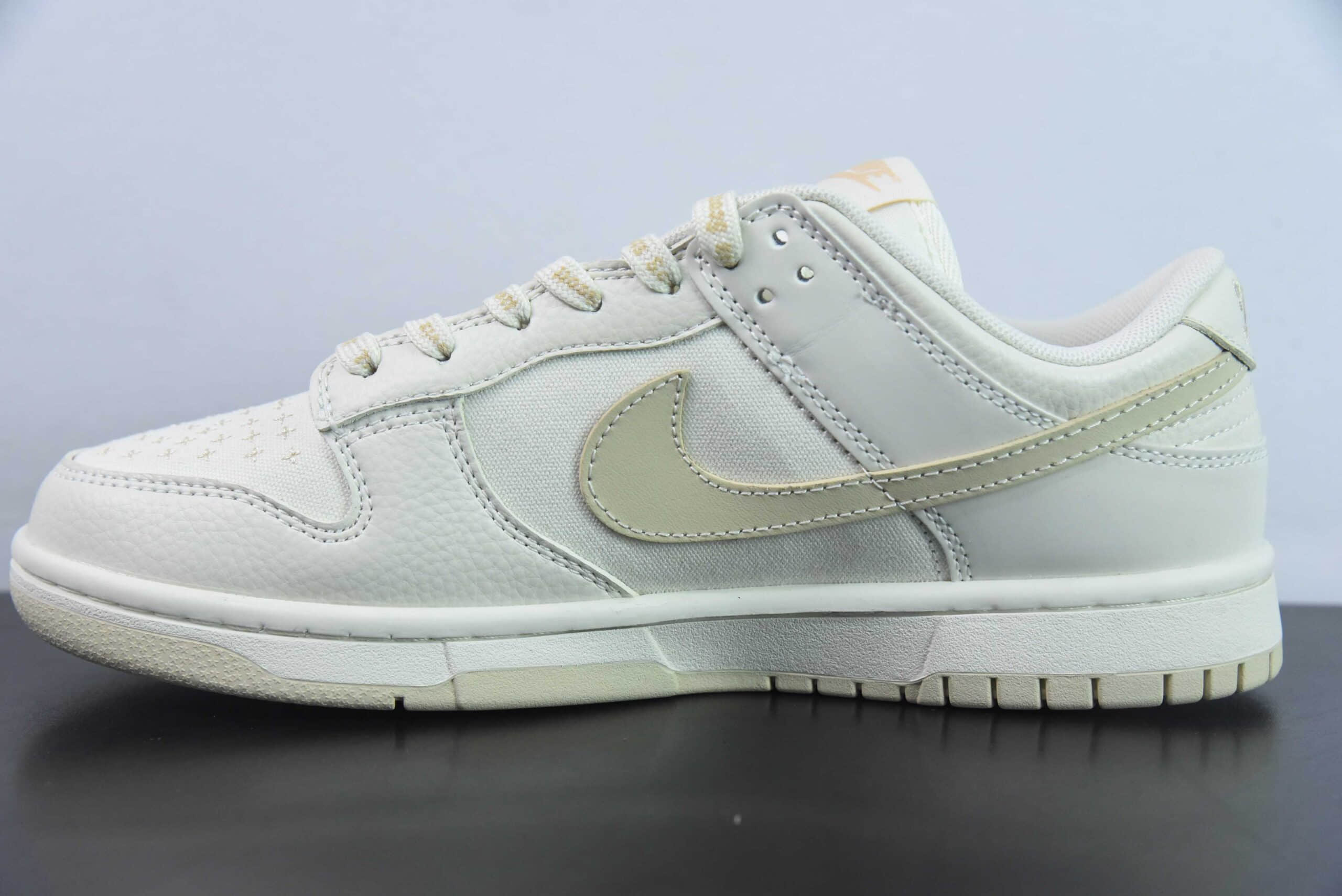 耐克Nike SB Dunk Low TS联名-米白卡其帆布周年高端定制低帮休闲板鞋纯原版本 货号：DD1391-133