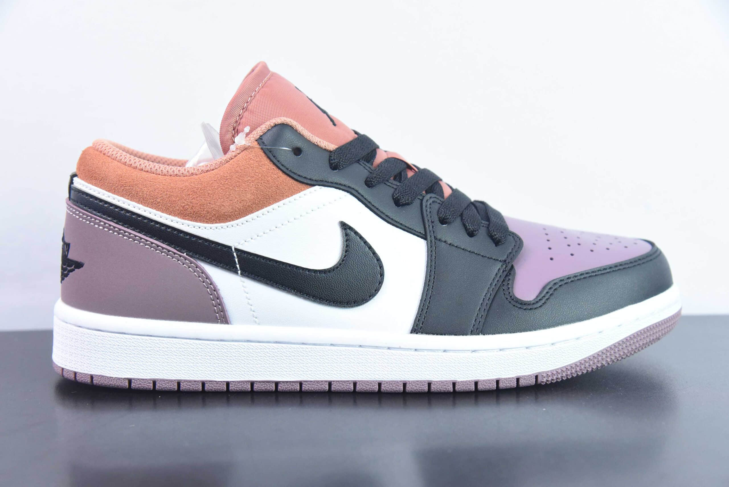 乔丹Jordan Air Jordan 1 Low AJ1白褐紫低帮复古文化篮球鞋纯原版本 货号：FB9907-102