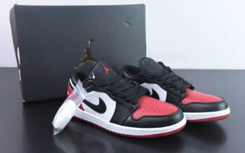 乔丹Air Jordan AJ1 Low 白黑红文化低帮休闲板鞋纯原版本 货号：553560-161