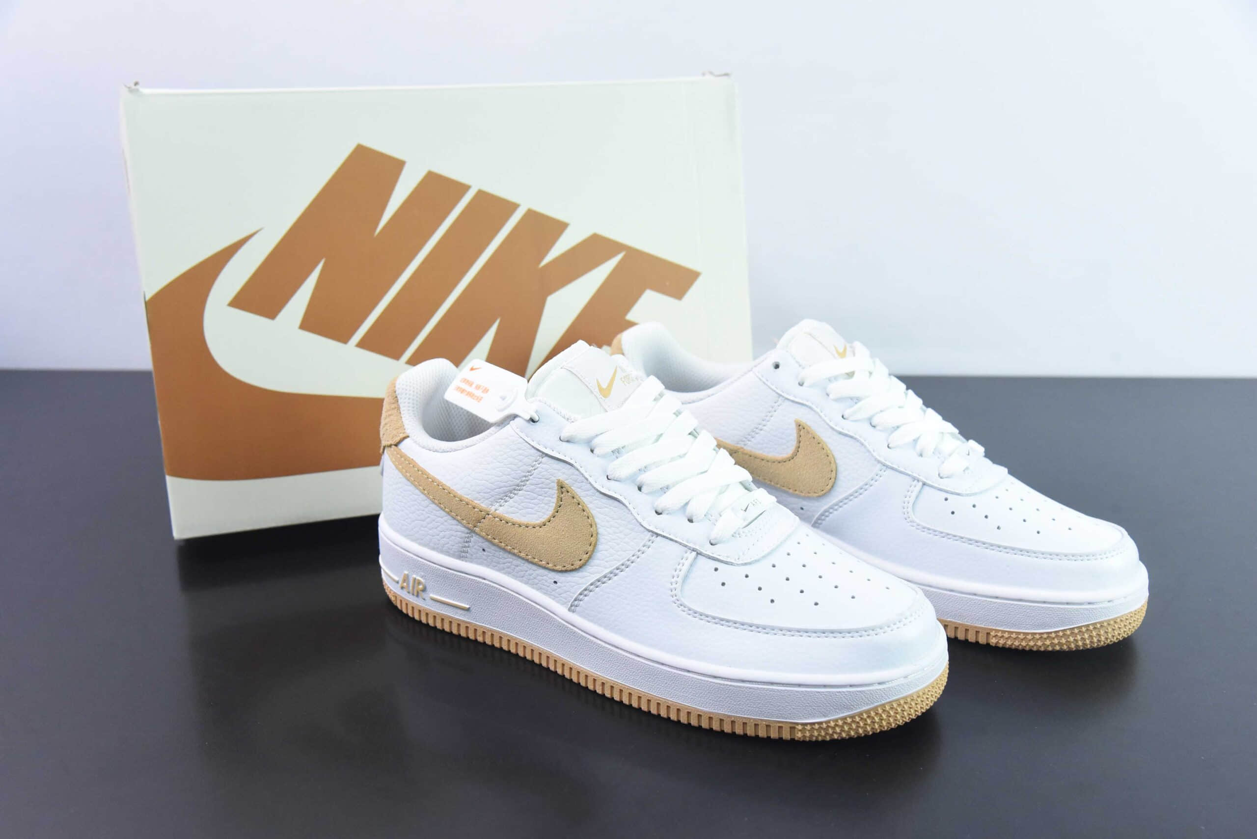 耐克Nike Air Force 1 ‘07 Low 白卡其空军一号低帮休闲板鞋纯原版本 货号：CN2873-103