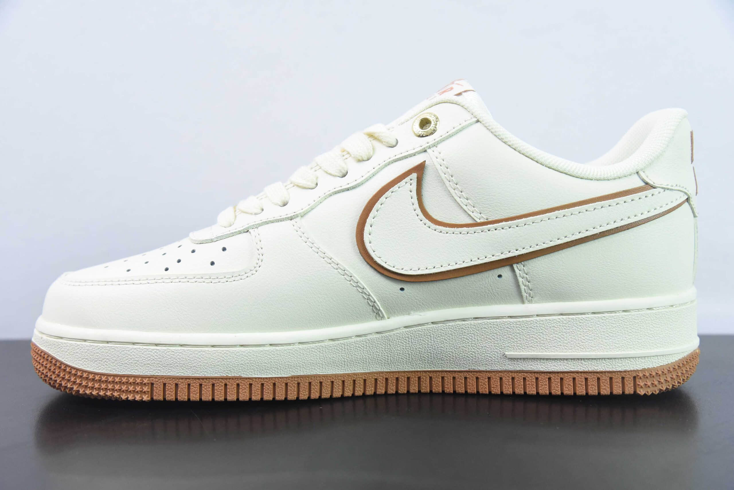 耐克Nike Air Force 1 AF1米白棕40周年纪念版空军一号低帮休闲板鞋纯原版本 货号：DQ7658-109 