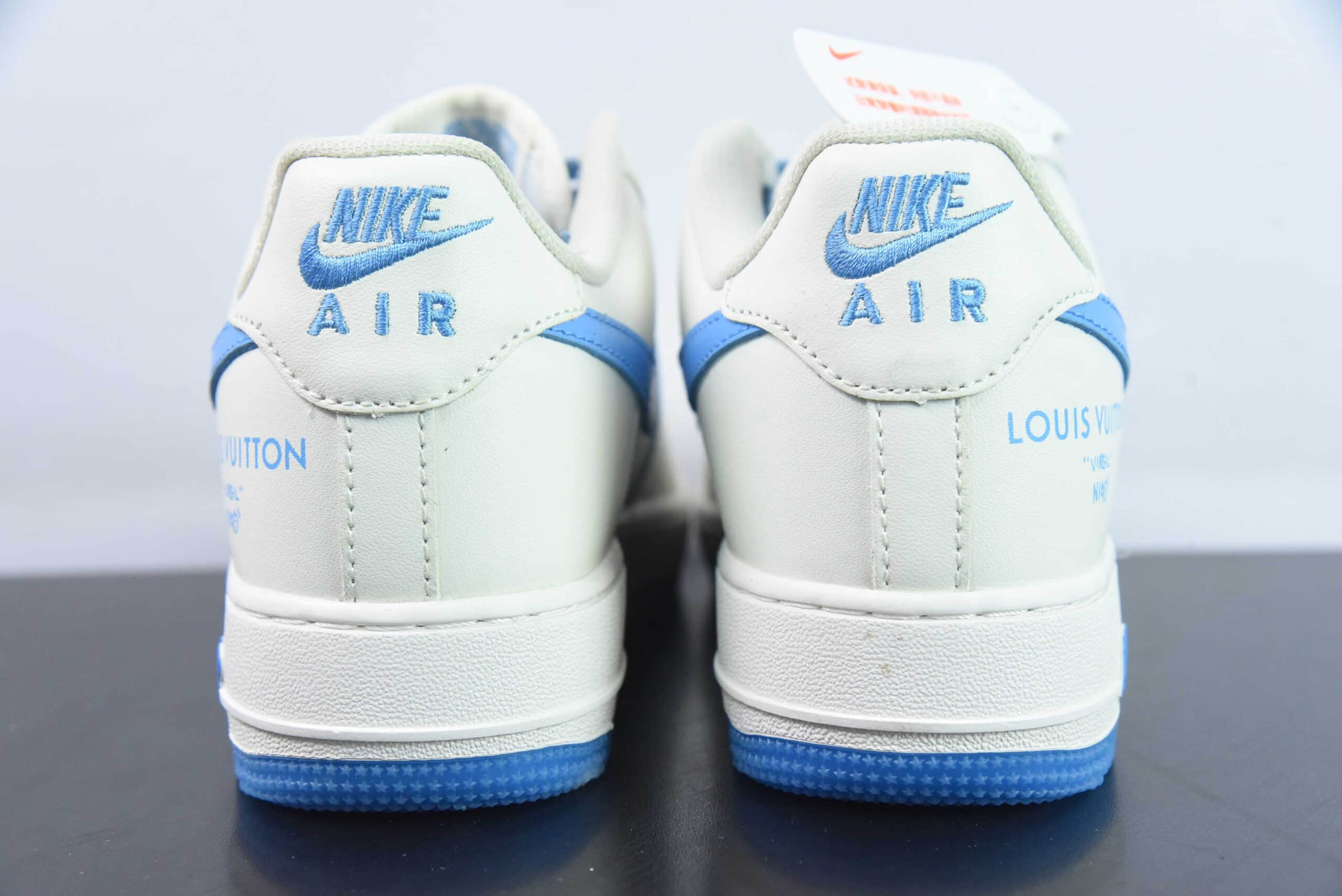 耐克Nike Air Force 1 AF1 白蓝 LV印花空军一号低帮休闲板鞋纯原版本 货号：BS9055-7020