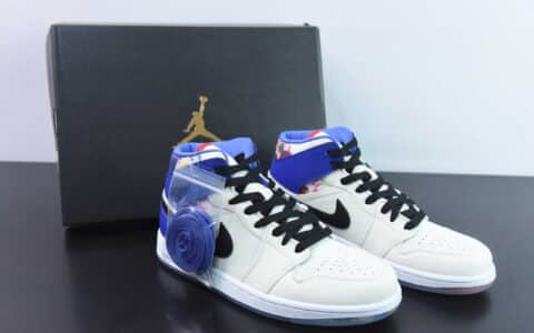 乔丹Air Jordan 1 Mid 白紫情人节中帮篮球鞋纯原版本 货号：FD4330-101