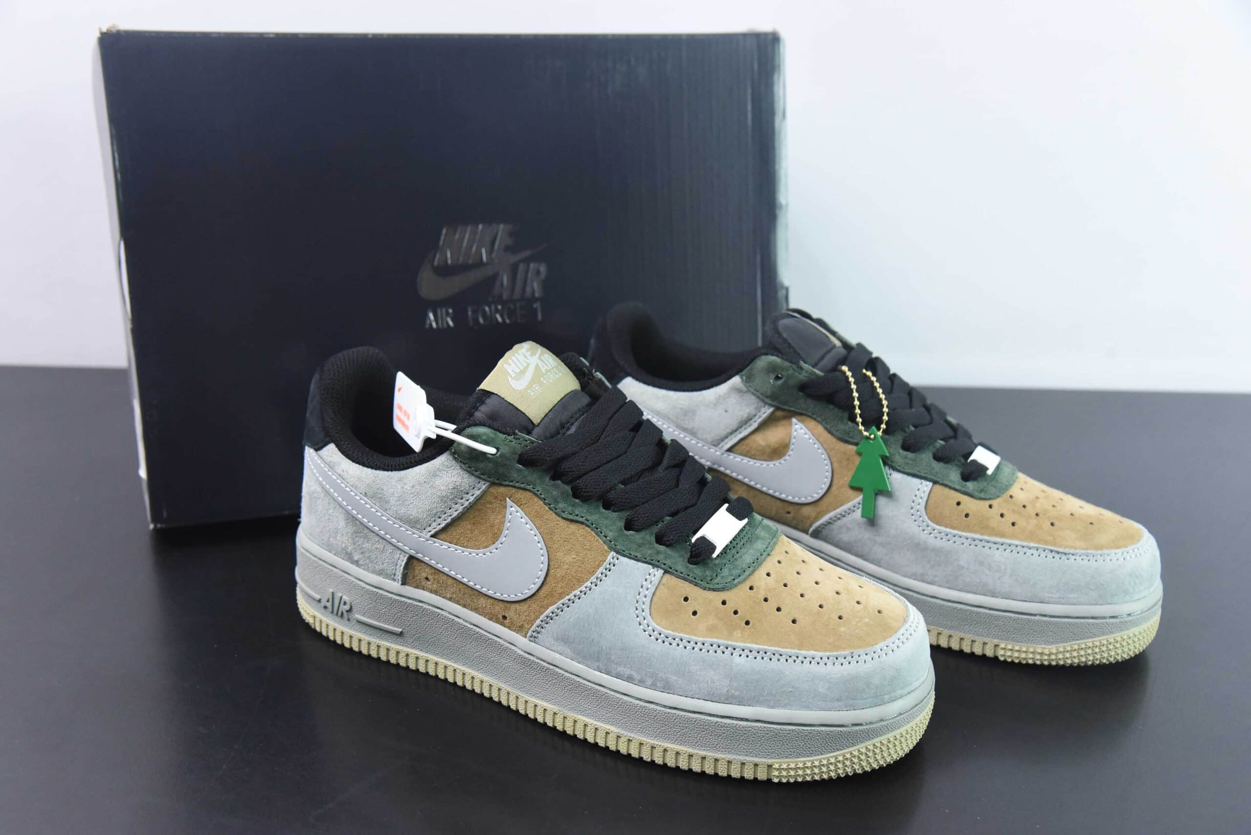 耐克Nike Air Force 1 ‘07 Low棕绿麂皮空军一号低帮休闲板鞋纯原版本 货号：CQ5059-101