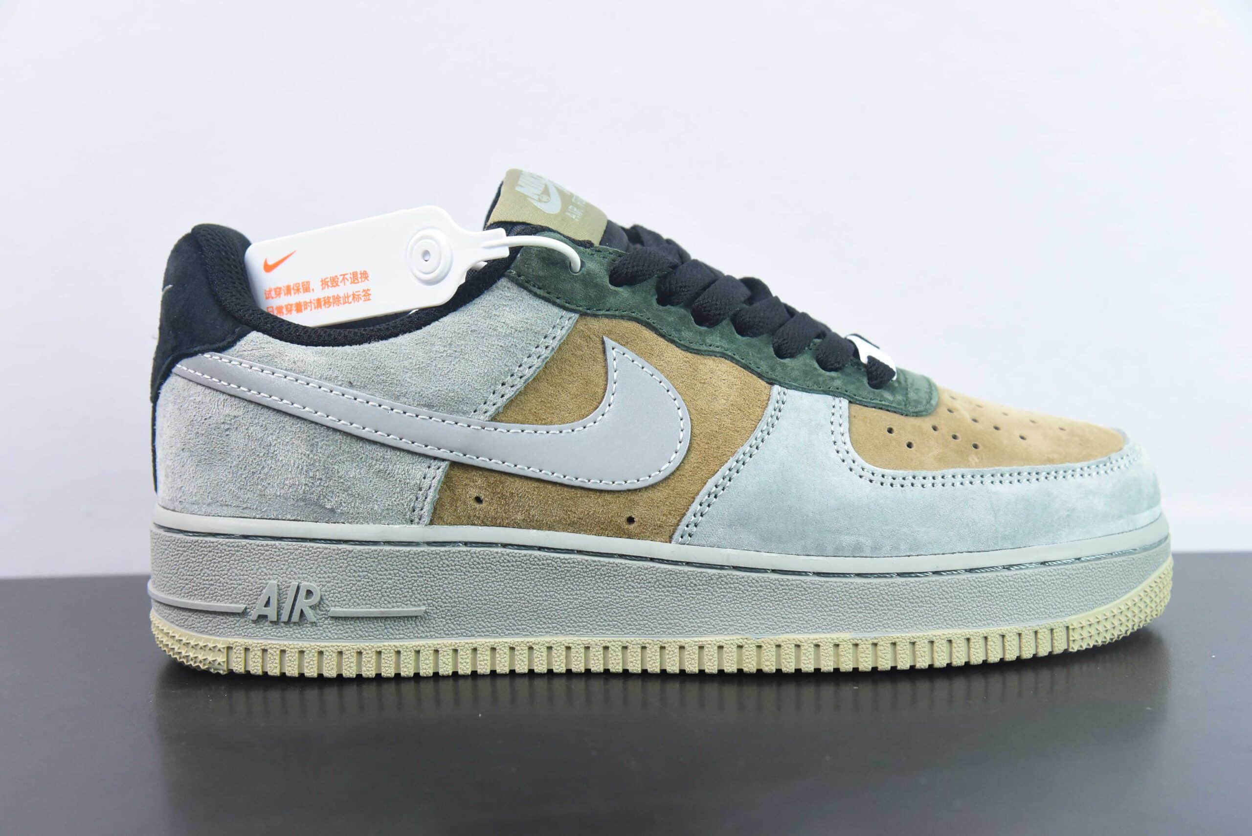 耐克Nike Air Force 1 ‘07 Low棕绿麂皮空军一号低帮休闲板鞋纯原版本 货号：CQ5059-101