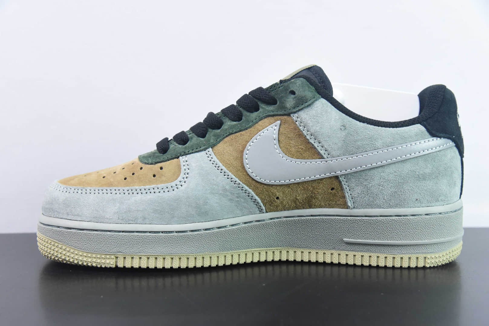 耐克Nike Air Force 1 ‘07 Low棕绿麂皮空军一号低帮休闲板鞋纯原版本 货号：CQ5059-101