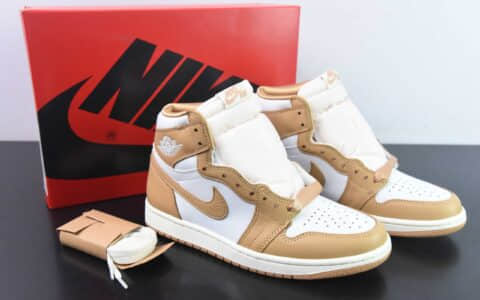 乔丹Air Jordan 1 High OG WMNS PralineAJ1白棕卡其男子文化篮球鞋纯原版本 货号：FN6622-201