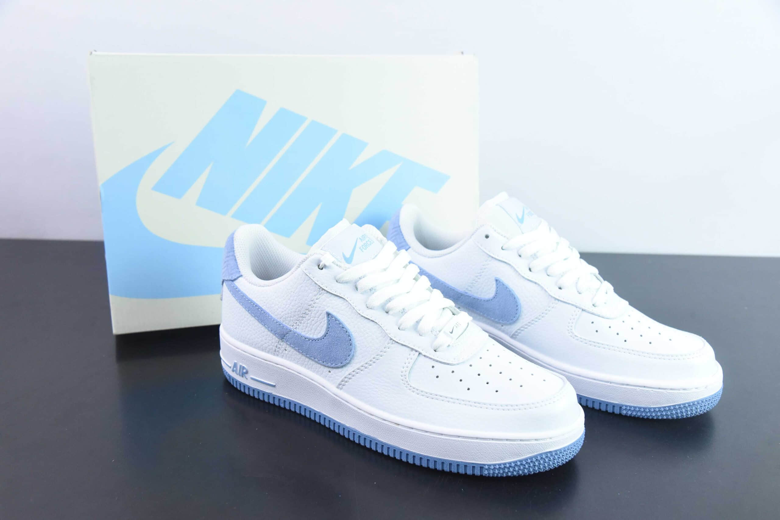 耐克Nike Air Force 1 Low 07 白蓝毛勾空军一号低帮休闲板鞋纯原版本 货号：CN2873-102