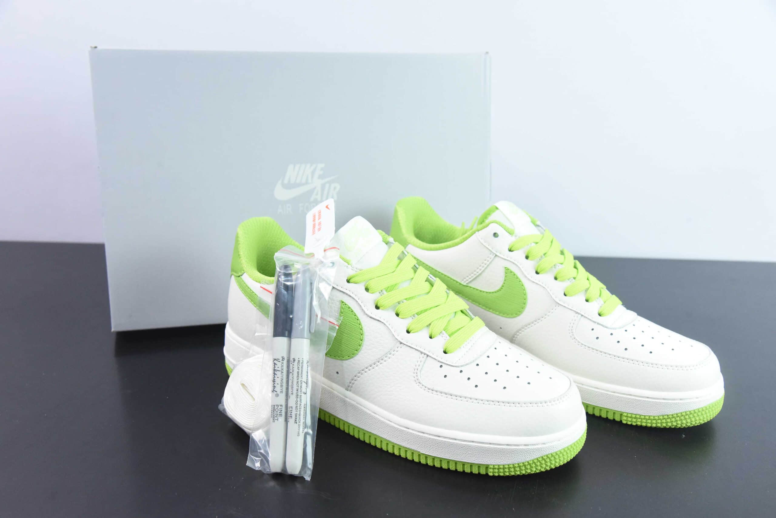 耐克Nike Air Force 1 Low 07马克笔荧光绿空军一号低帮休闲板鞋纯原版本 货号：PR0026-312