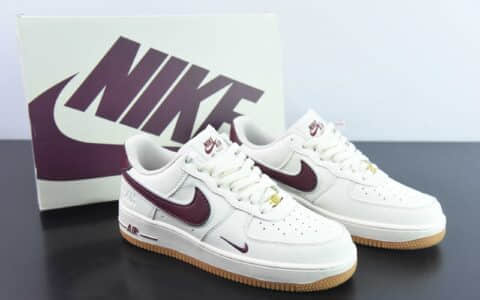 耐克Nike Air Force 1 ‘07 Low 40周年米酒红空军一号低帮休闲板鞋纯原版本 货号：WA0531-308