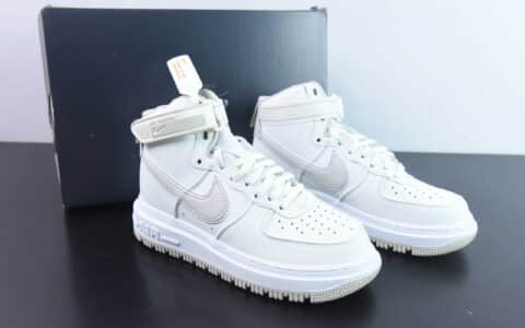 耐克Nike Air Force 1'07 Boot 白灰机能风空军一号高帮休闲板鞋纯原版本 货号：DA0418-100