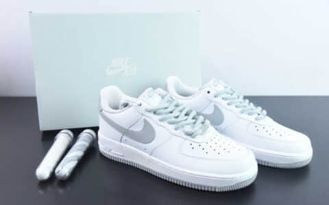 耐克Nike Air Force 1 Low 白灰麻绳鞋带空军一号低帮运动休闲板鞋纯原版本 货号：FJ4146-100