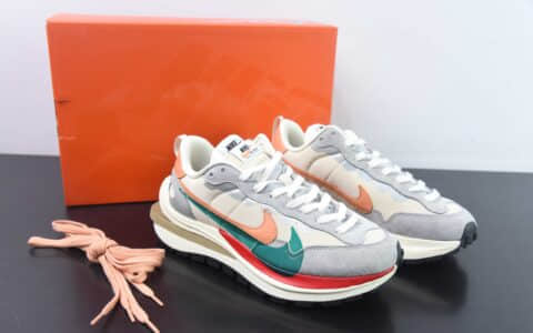 耐克Nike Sacai x VaporWaffle sacai 华夫3.0米桔色低帮运动休闲走秀鞋纯原版本 货号：DD1875-102