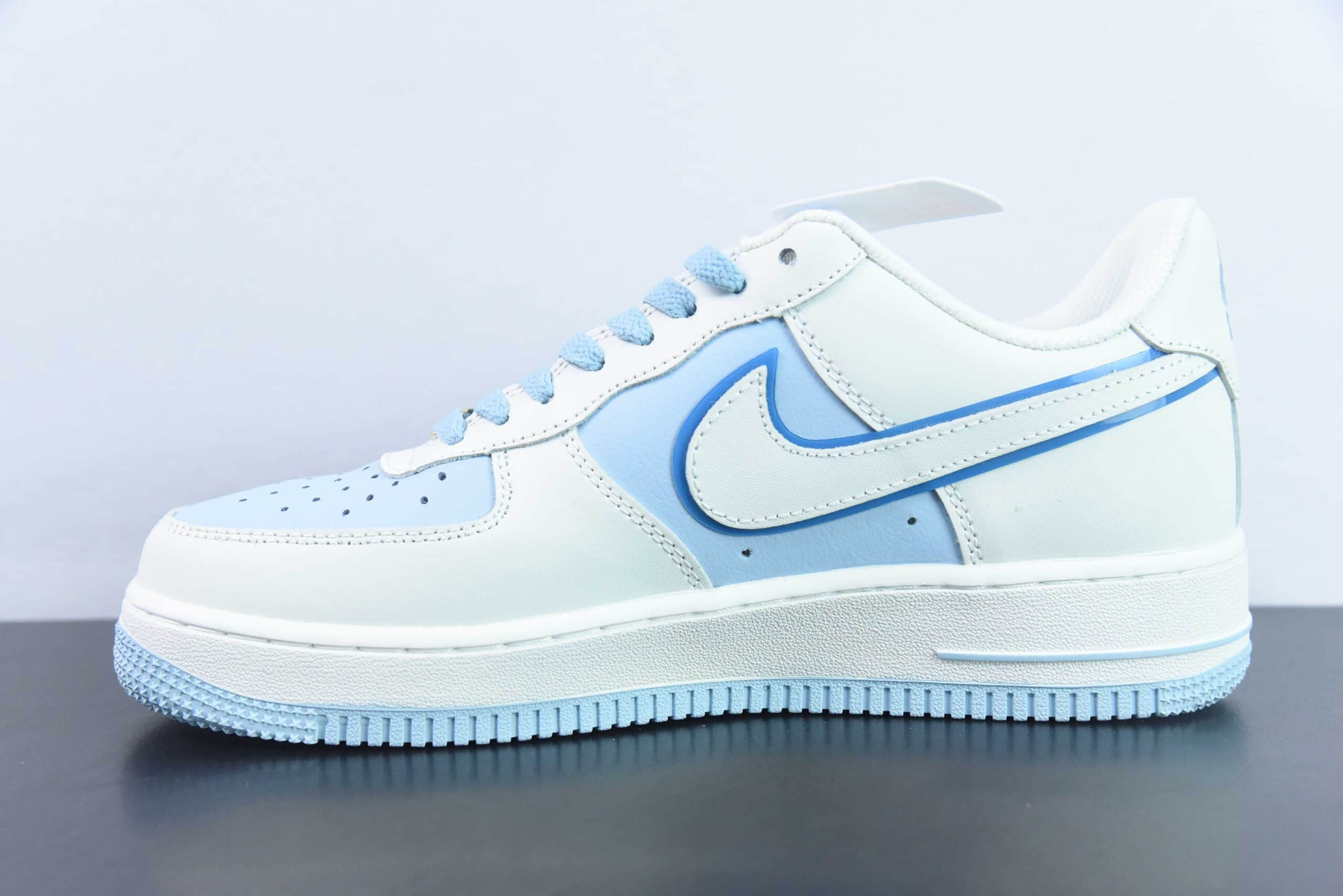 耐克Nike Air Force 1 AF1白淡蓝空军一号低帮休闲板鞋纯原版本 货号：AV0303-723