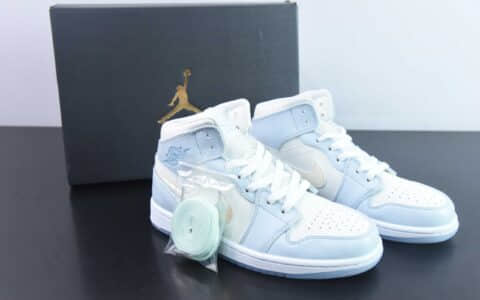 乔丹Air Jordan 1 Mid 银河系少女蓝银中帮女子文化篮球鞋纯原版本 货号：FQ9117-400