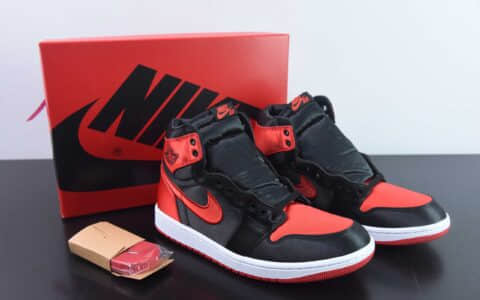 乔丹Air Jordan 1 High OG WMNS “Satin Bred”AJ1丝绸黑红禁穿高帮文化篮球鞋纯原版本 货号：FD4810-061