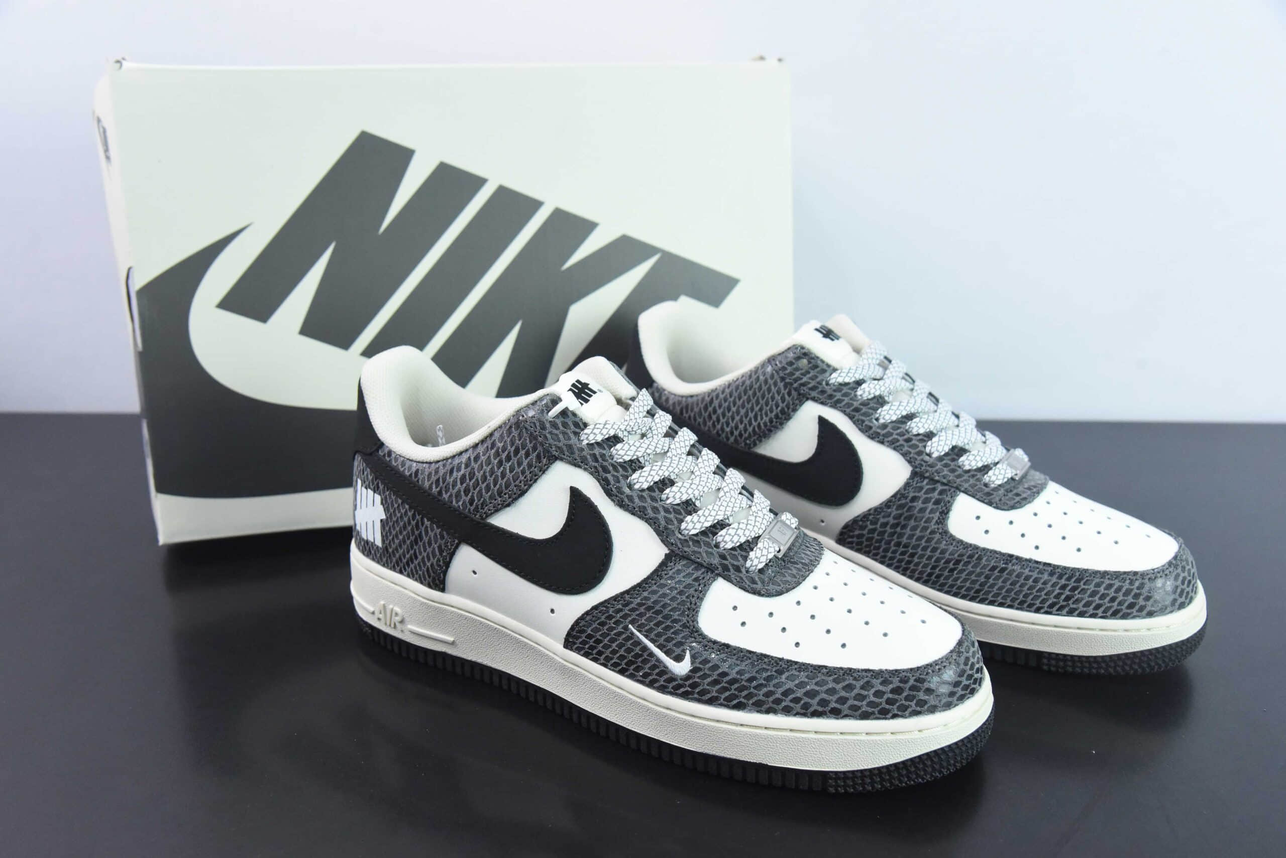 耐克NIke Air Force 1 '07 Low “UN联名黑纹蟒”空军一号低帮休闲板鞋纯原版本 货号：BS9055-829