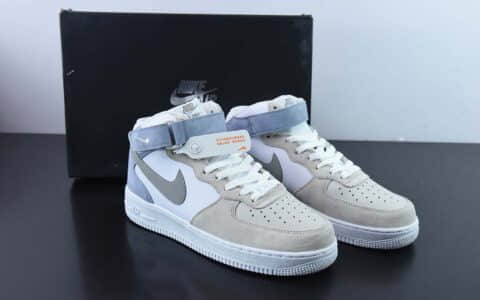 耐克Nike Air Force 1 MID ’07 浅灰蓝配色空军一号中帮休闲板鞋纯原版本 货号：AL6896-557