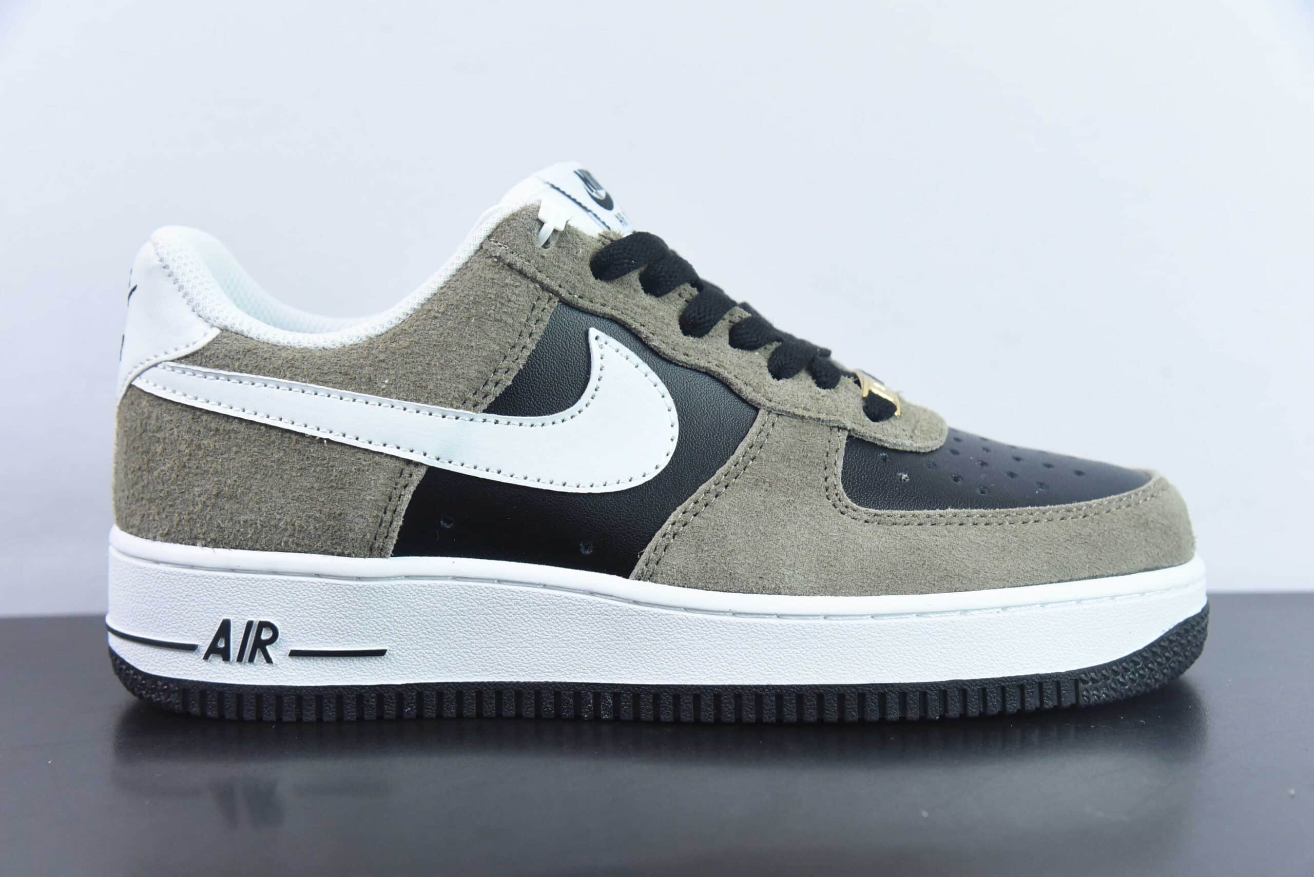 耐克Nike Air Force 1 Low 军绿白勾空军一号低帮运动休闲板鞋纯原版本 货号：AV0383-225