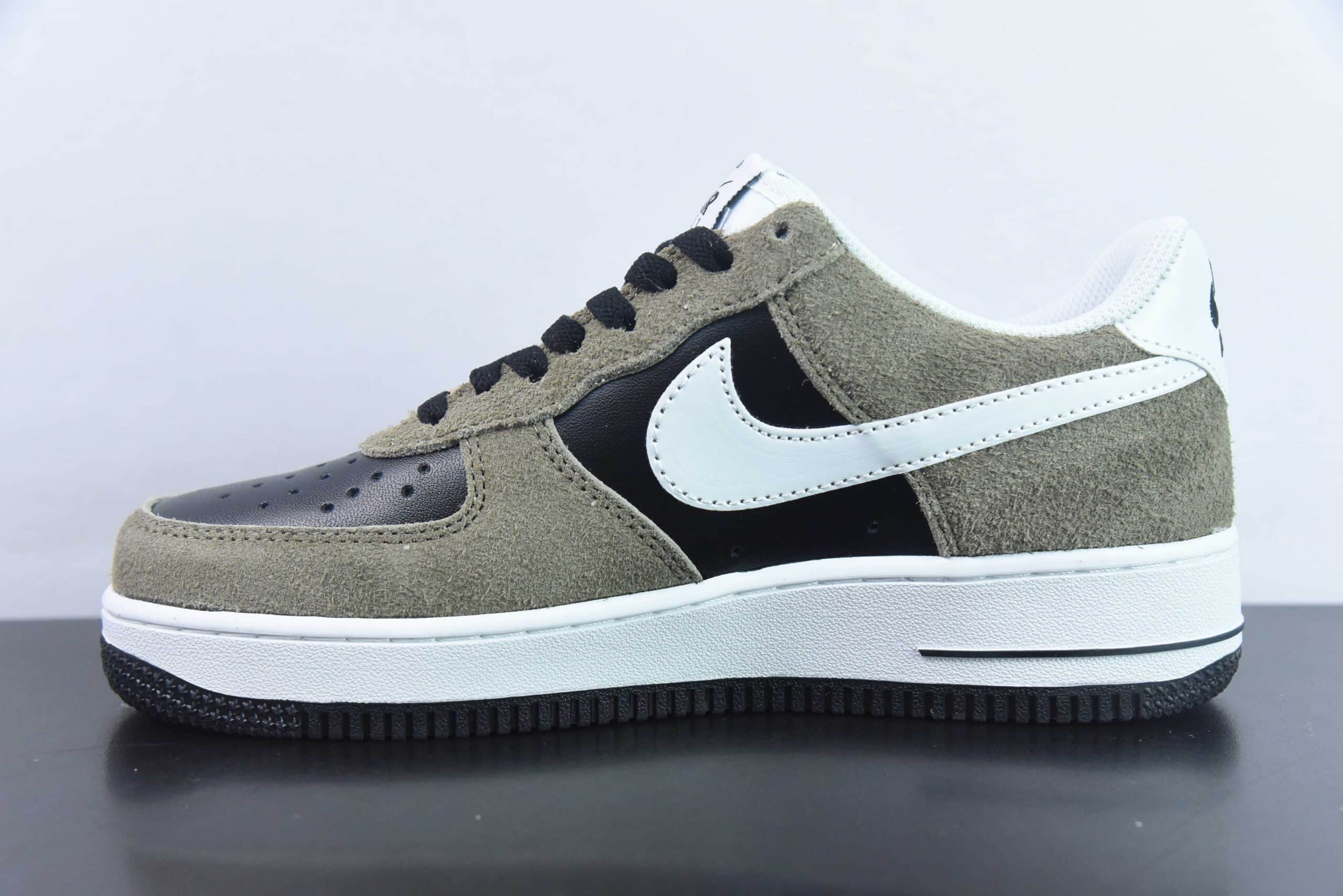 耐克Nike Air Force 1 Low 军绿白勾空军一号低帮运动休闲板鞋纯原版本 货号：AV0383-225