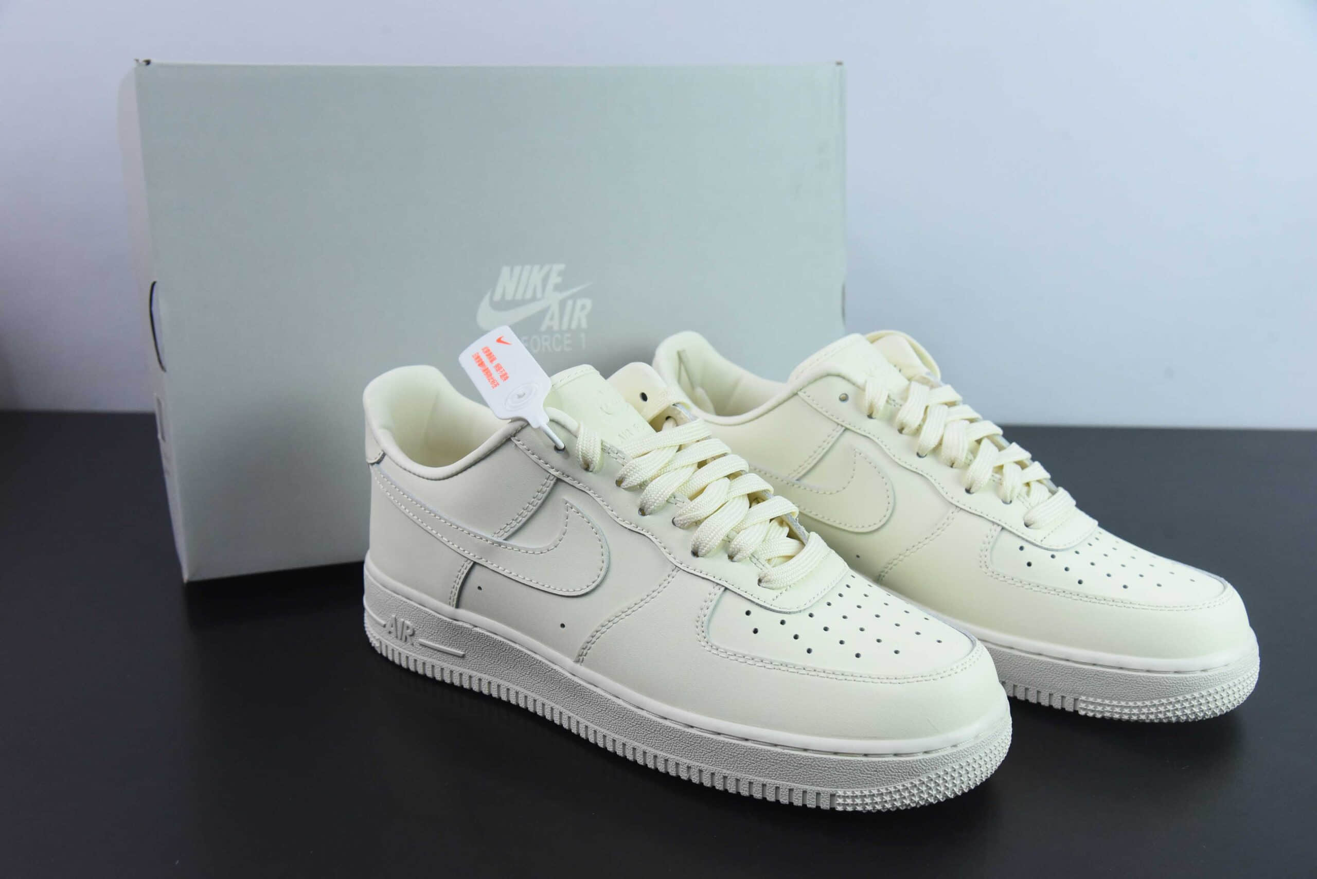 耐克Nike Air Force 1 ‘07 Low 椰米黄空军一号低帮休闲板鞋纯原版本 货号：DM0211-101