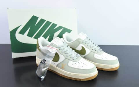 耐克Nike Air Force 1 Low 07 x Louis Vuitton LV联名白军绿空军一号低帮休闲板鞋纯原版本 货号：BS9055-714