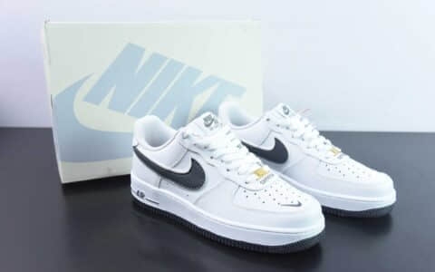 耐克Nike Air Force 1 Low swoosh 灰白小勾空军一号低帮运动休闲板鞋纯原版本 货号：CV5696-969