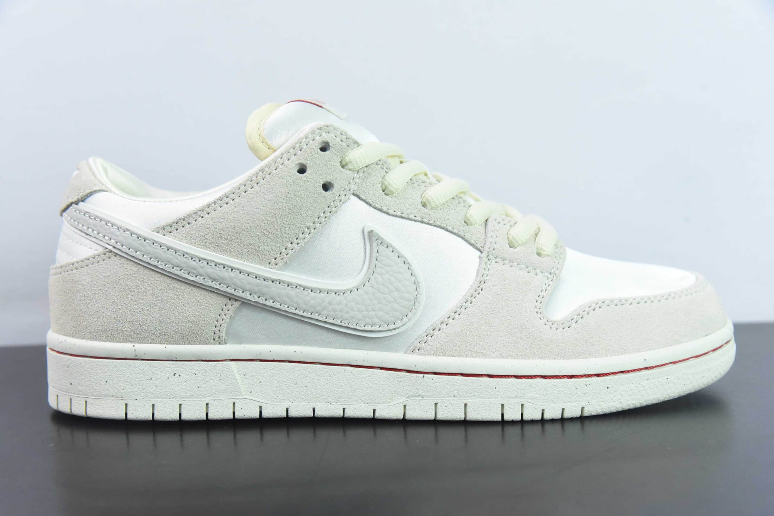 耐克Nike SB Dunk Low “City of Love”情人节米白丝绸SB低帮休闲滑板鞋纯原版本 货号：FZ5654-100