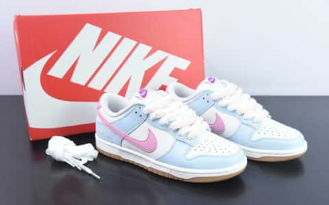 耐克Nike Dunk Low 樱花校园粉蓝SB低帮休闲滑板鞋纯原版本 货号：FD9922-151